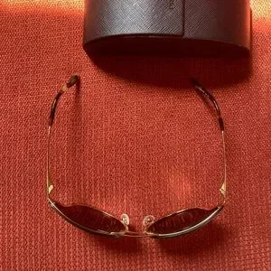 Prada | Accessories | Y2k Prada Gold Brown Butterfly  display picture 2